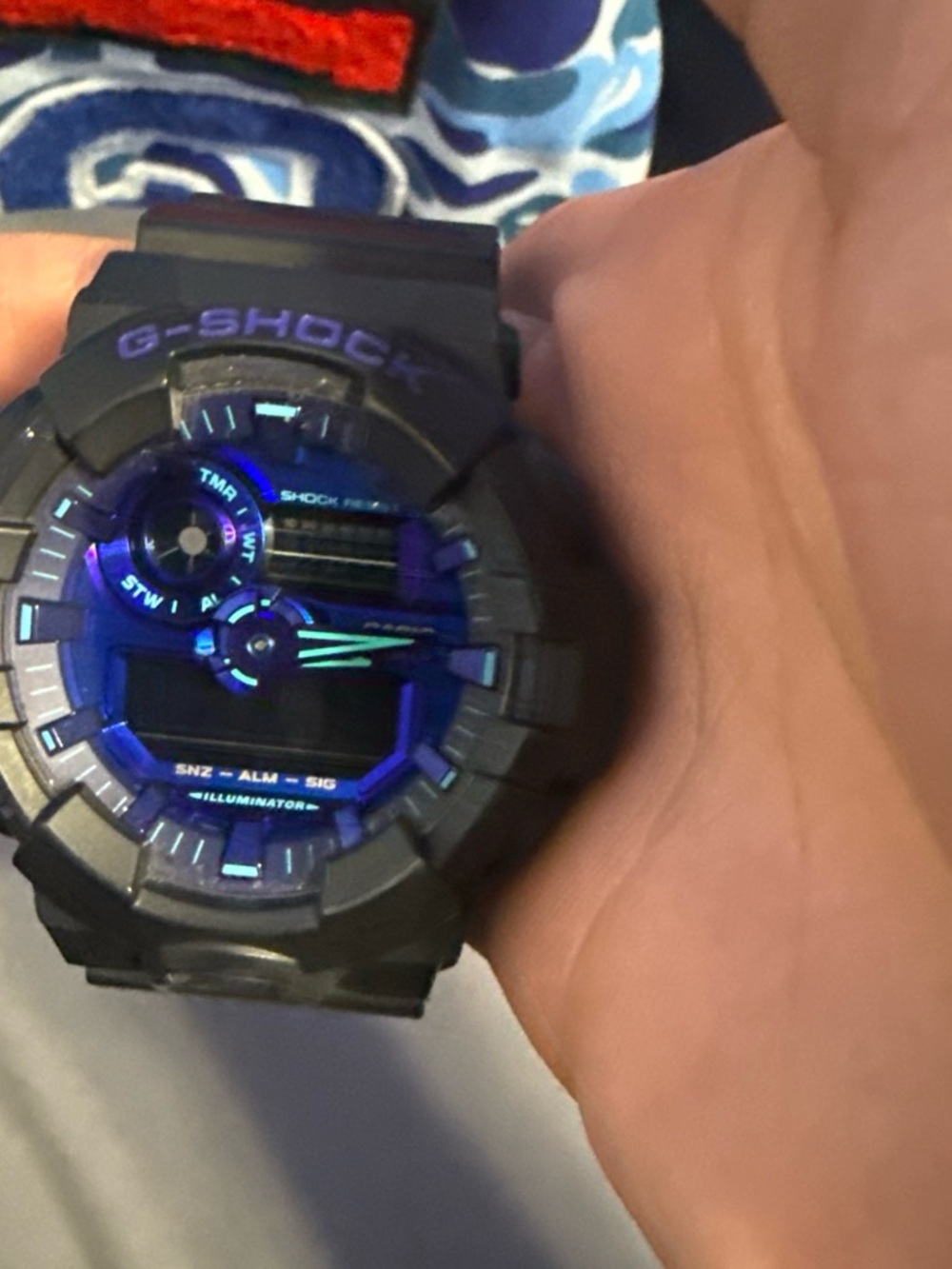 G-Shock Black and Blue Digital-Analog Sport Watch